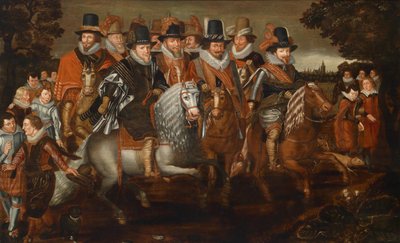 Moritz (1567-1625), Philipp Wilhelm (1558-1618), Friedrich Heinrich (1584-1647) von Follower of Adriaen van de Venne